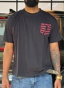 Front & back print black halfsleeve tshirt