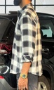 chrome patch Flannel boxy Shirt