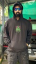 Psychedelic Hoodie Octopus Design UV glow.