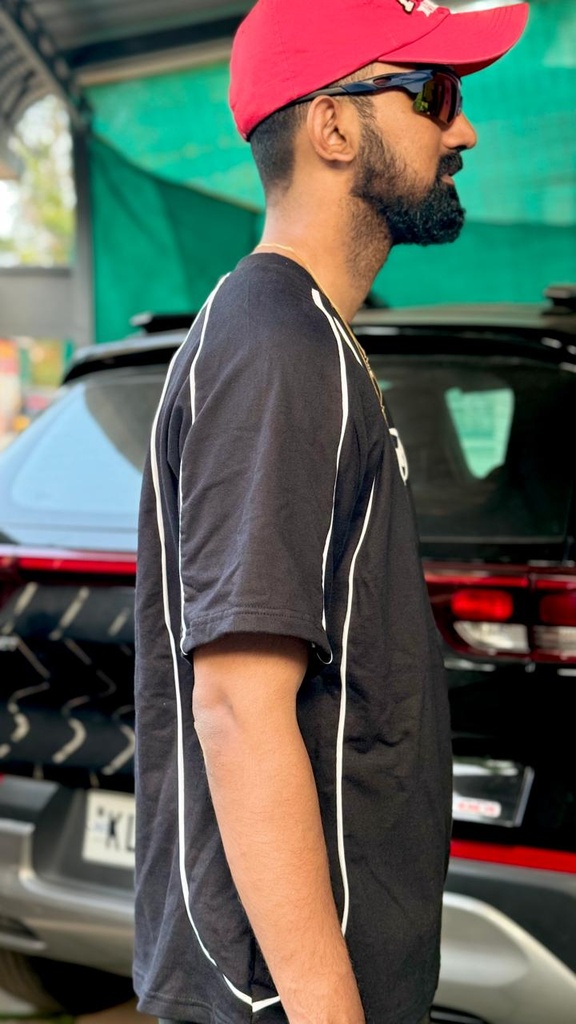 OYAK Puff print oversized tshirt - BLACK
