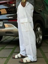 Linen type pants white