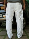 Linen type pants white