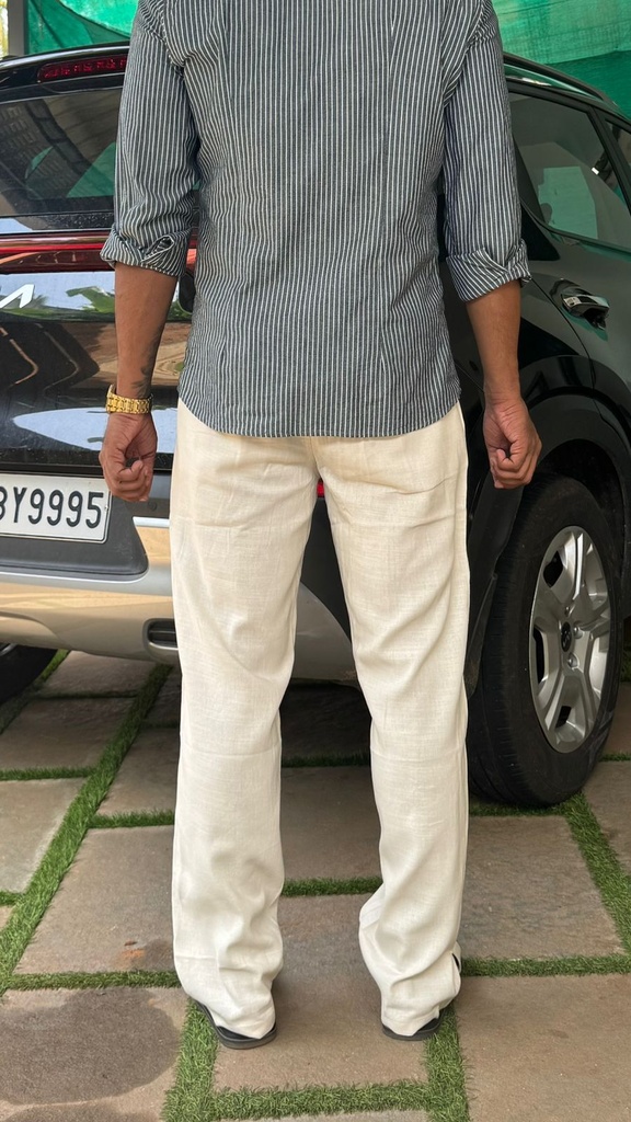 CREAM Linen Type Pant