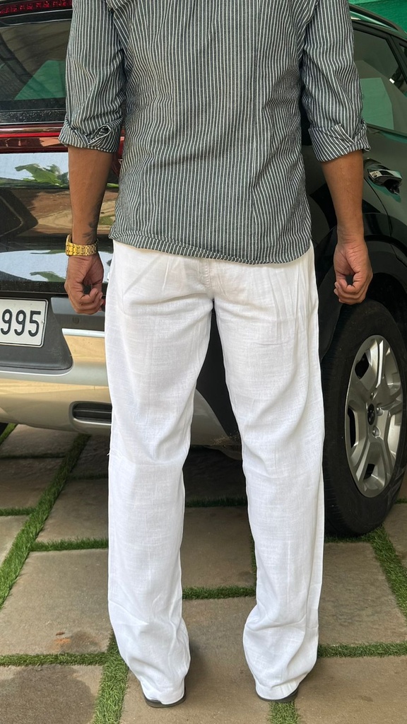 White Linen Type Pant