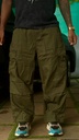 Cotton cargo pocket pants Green