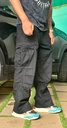 Cotton cargo pocket pants Black