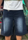 Black Embroidery Jorts