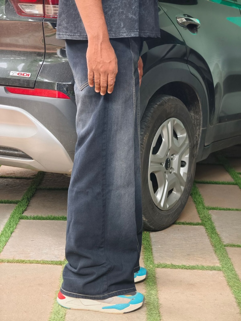 13in wideleg  baggy jeans Black Faded