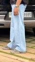 Light blue whisker jeans