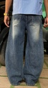 12inch grey faded baggy wide leg
