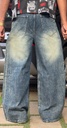 Super Baggy grey faded blue Jeans