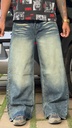 Super Baggy grey faded blue Jeans