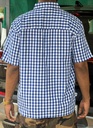 Printed Blue Check boxy Shirt