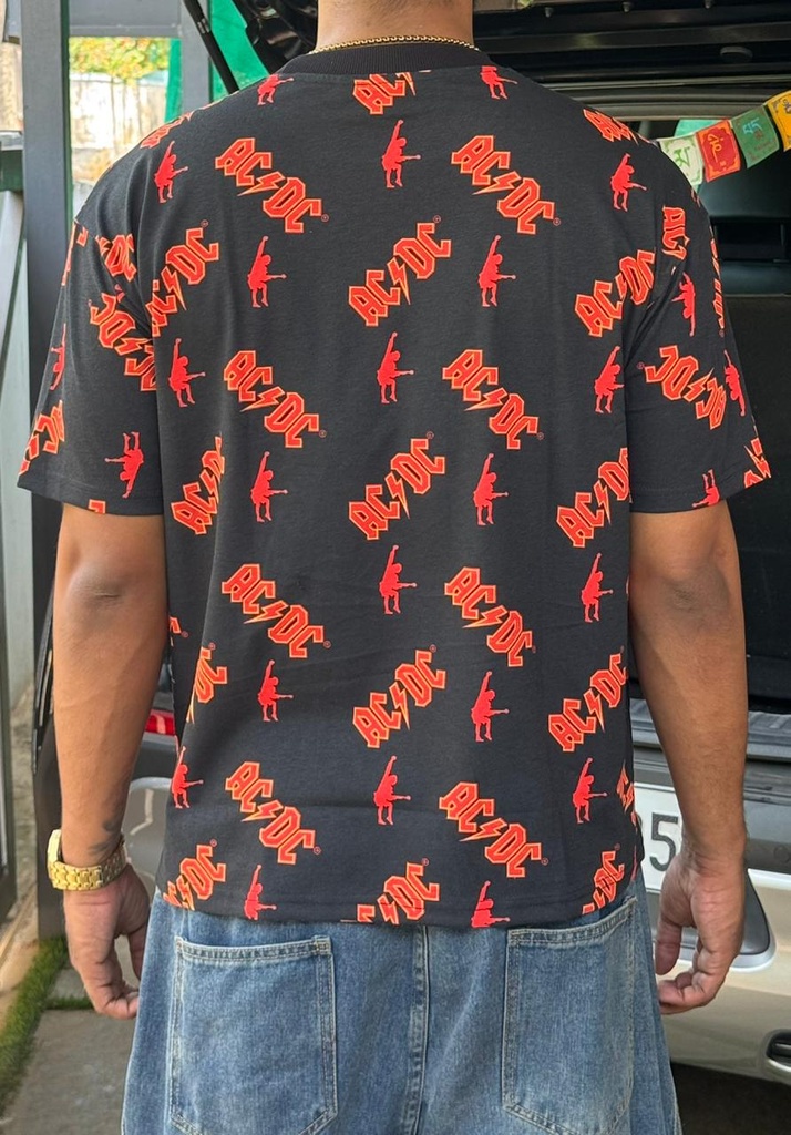 Allover Print acdc surplus tshirt