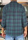 Dark Green Dark Blue Flannel boxy Shirt