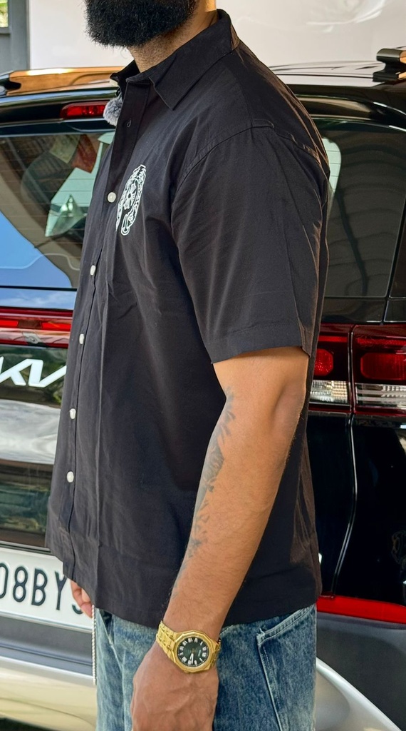 Chrome Embroidery black shirt