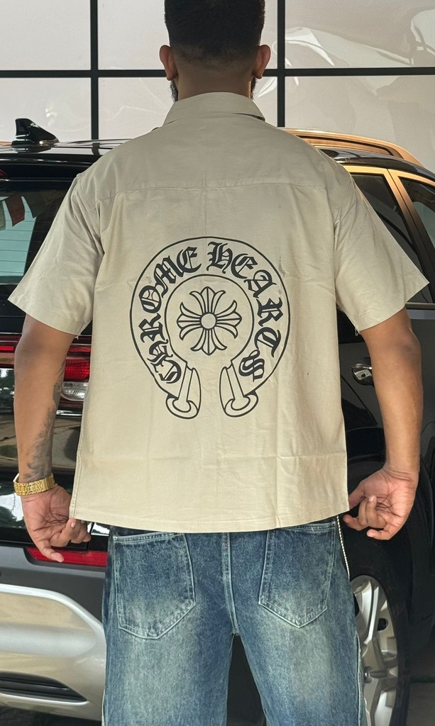 Chrome Embroidery Beige shirt