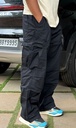 Cotton cargo pocket pants Black