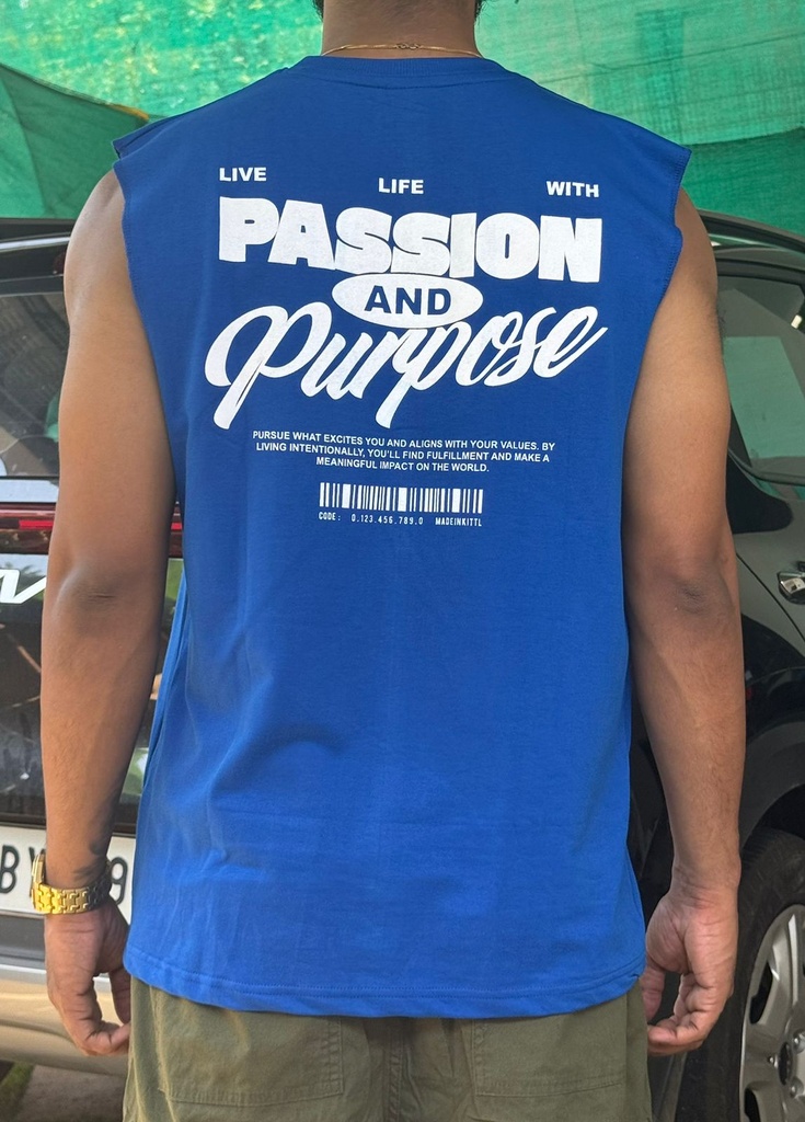 4 passion purpos Sleeveless blue