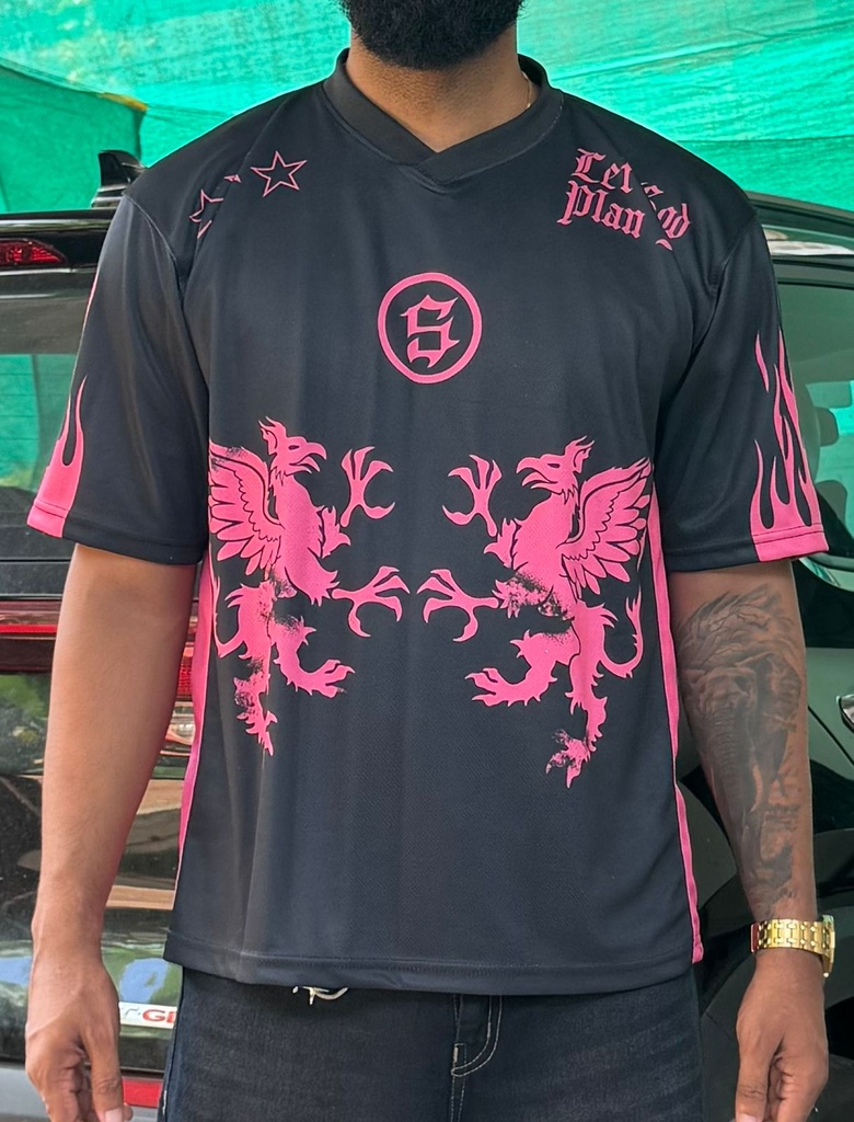 NFL type black and pink jersey