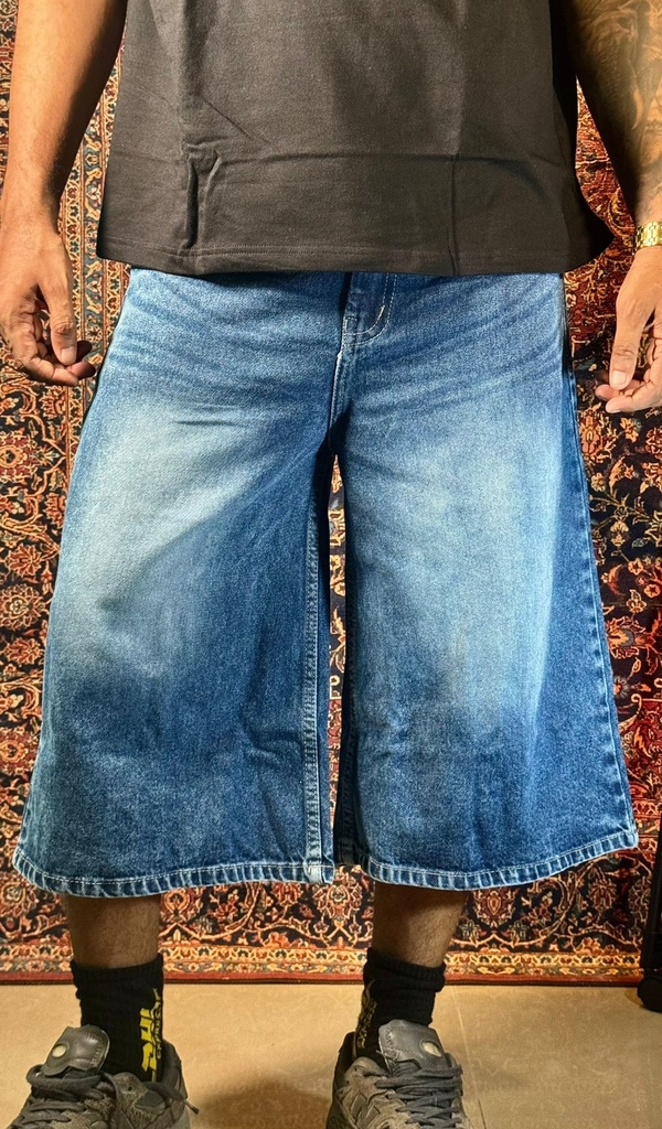 Amiri Lengthy Blue  Jorts (34,36)