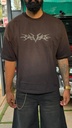 SAVAGE Black and brown faded dropshoulder tshirt