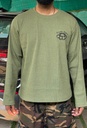Olive green Textured Fullsleeve Tshirt
