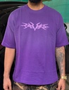 SAVAGE purpule sunfaded tshirt- High GSM loopknit