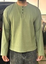 Textured Olive green Henley