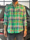 Ralf Green Flannel boxy Shirt - cross patch