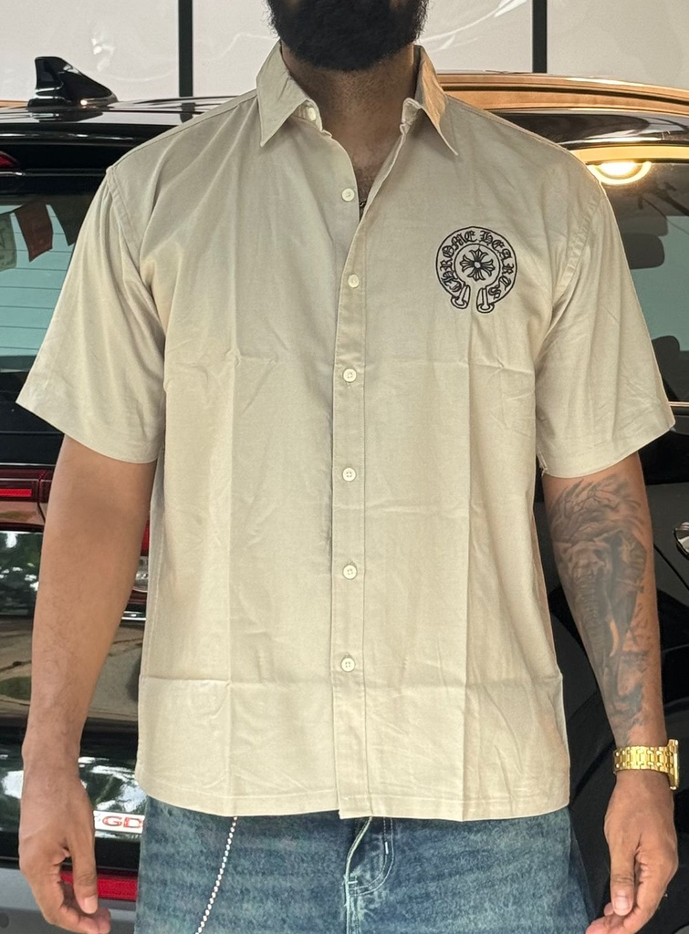 Chrome Embroidery Beige shirt
