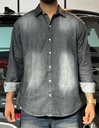 Raw feel Denim Shirt white Faded