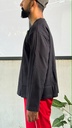 High GSM black plain fullsleeve tshirt