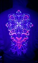 Psychedelic Hoodie Octopus Design UV glow.