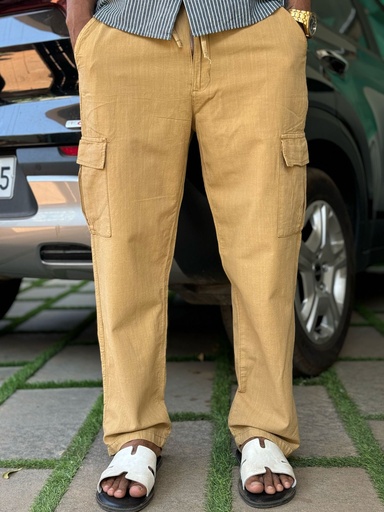 Linen type pants Brown