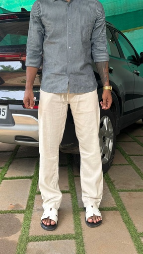 CREAM Linen Type Pant