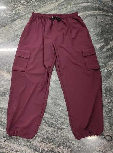 Grape color baggy parachute pants