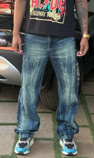 Ffade Straight fit special wash Brown and blue