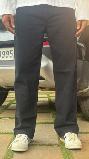 Jet Black Straight Fit Jeans