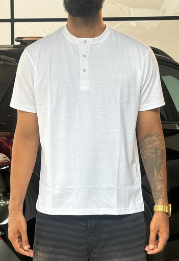 HalfsleeveHenley neck regular fit white